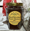 12 oz Raw Texas Real Honey in hexagon glass jar