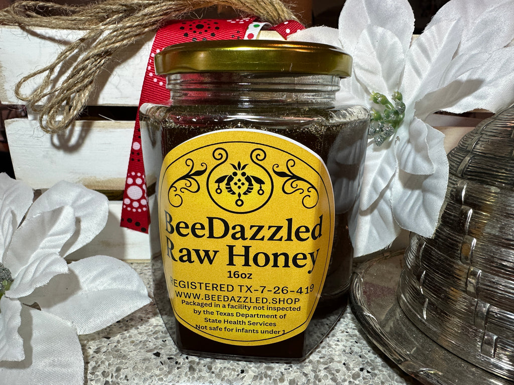 22 oz Raw Texas Real Honey in Reusable Glass Jar